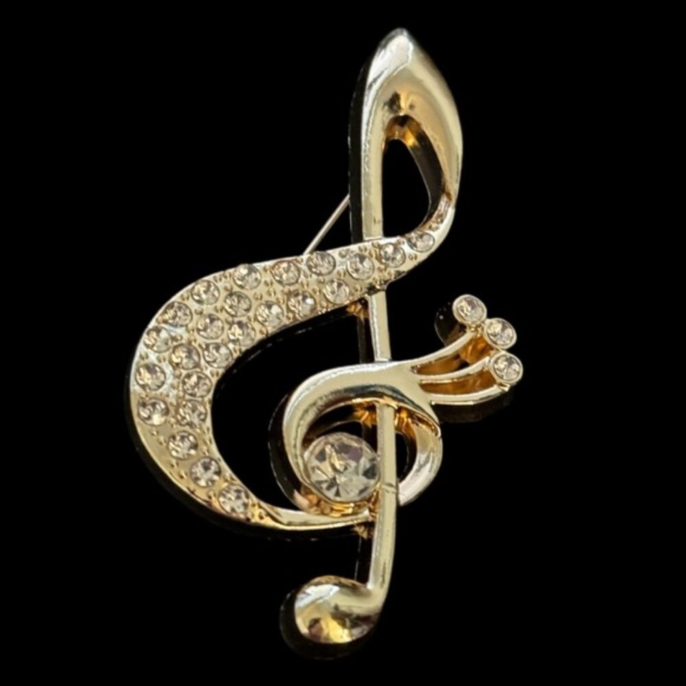 ✨Beautiful Treble Clef Rhinestones Brooch 🎼